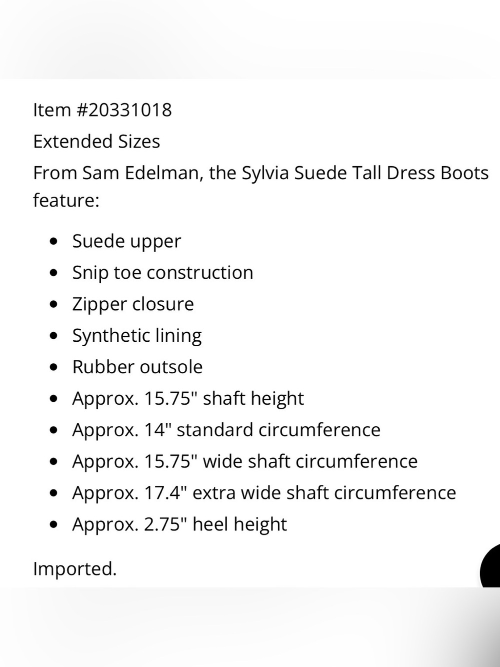 Sam Elderman women’s Issabel carmel suede Tall Boot 8.5 new - Picture 9 of 9